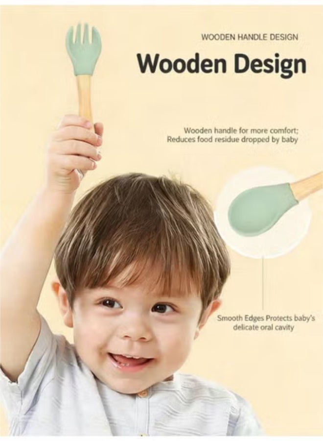 Anti-Fall Baby Feeding Set -  BPA-Free for Toddlers & Infants for little baby - Image 4